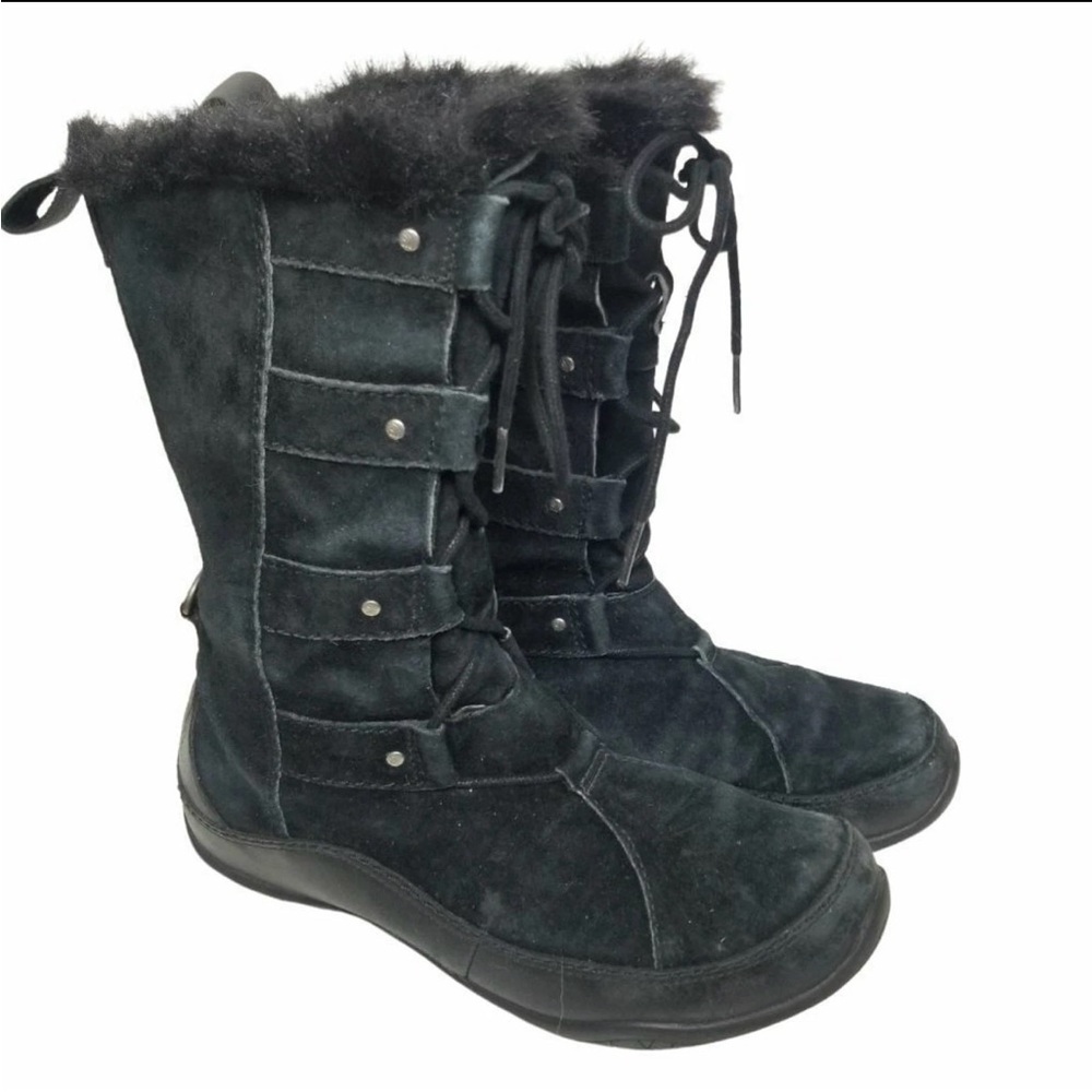 The North Face Abby II Black Fur-Lined Waterproof Rain/Snow Primaloft Boots